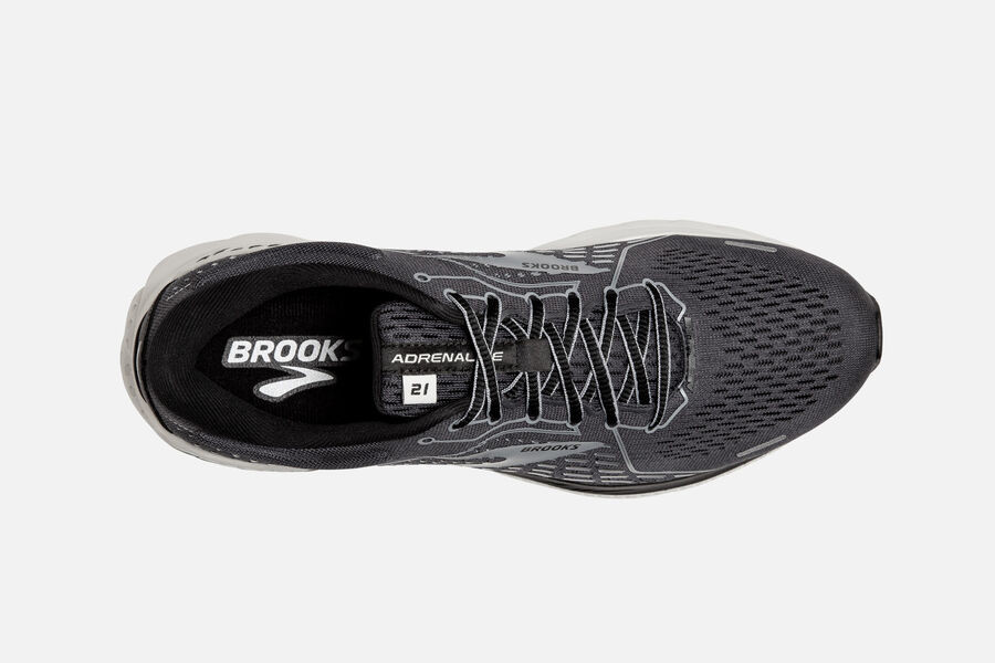 Brooks Israel Adrenaline GTS 21 Road Running Shoes Mens - Black/Grey - DPZ-940158